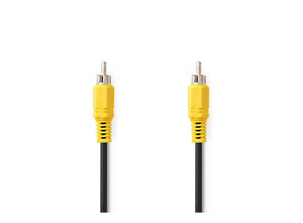 10 meter komposittvideokabel RCA - RCA Sort kabel, gule hann kontakter