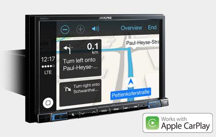 Online navigering med Apple CarPlay X802D-U