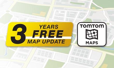 X802D-U har 3år gratis TOMTOM kart oppdatering