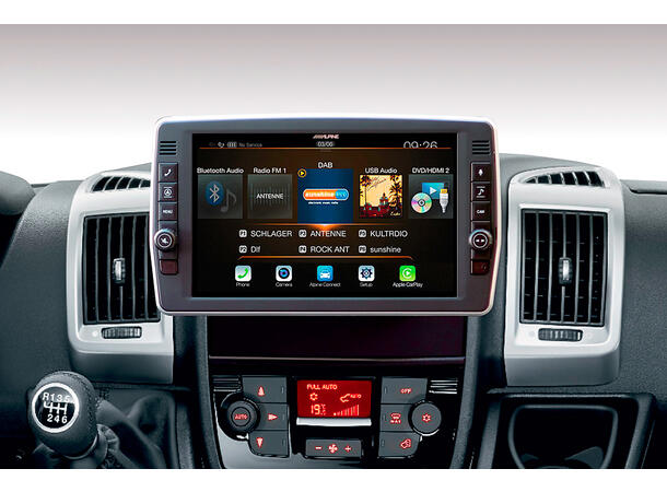 Alpine X903D-DU2 Fiat Ducato radio 9" skjerm m/svivel DAB NAVI USB mm 