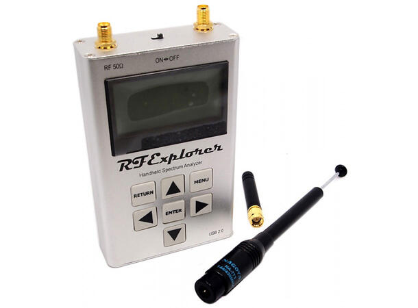 RF Explorer måleinstrument sett for måling av DAB signaler