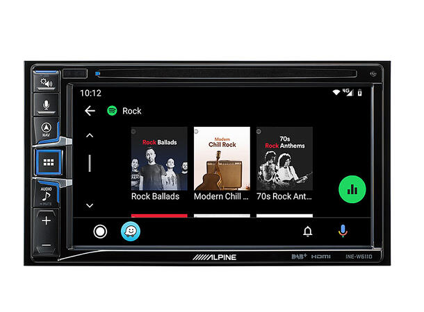 Alpine INE-W611DC Camper hovedenhet AVN 4x50W 6,5" skjerm DAB USB AUX 