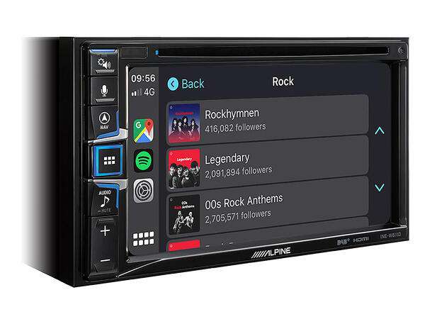 Alpine INE-W611DC Camper hovedenhet AVN 4x50W 6,5" skjerm DAB USB AUX 