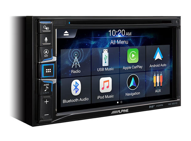 Alpine INE-W611DC Camper hovedenhet AVN 4x50W 6,5" skjerm DAB USB AUX 