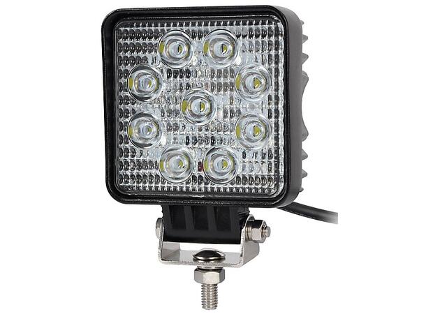 Arbeidslampe LED KVADR. 27W mini E 9x3W Høyintensiv Epistar LED 