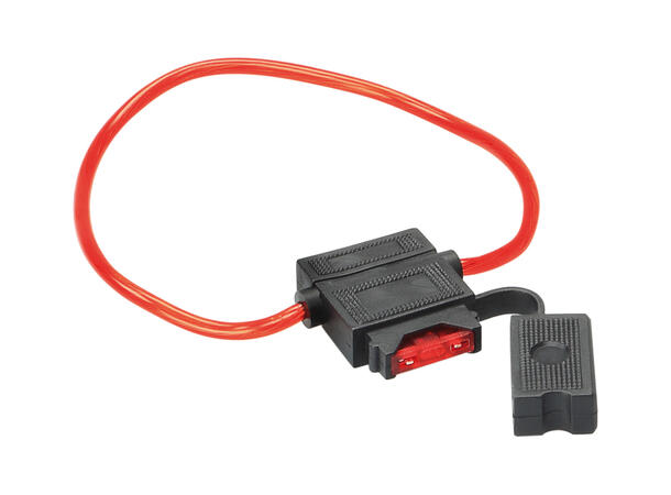Sikringsholder med 10A sikring 30cm kabel loop 