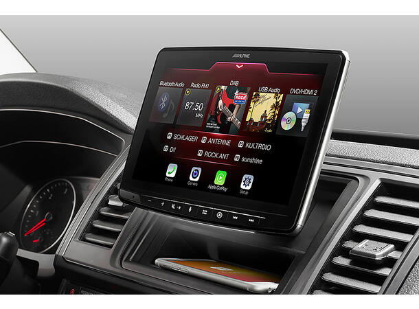 Alpine INE-F904D navigasjon hovedenhet 9-tommer skjerm CarPlay Android Auto 