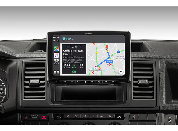 Alpine INE-F904D navigasjon hovedenhet 9-tommer skjerm CarPlay Android Auto