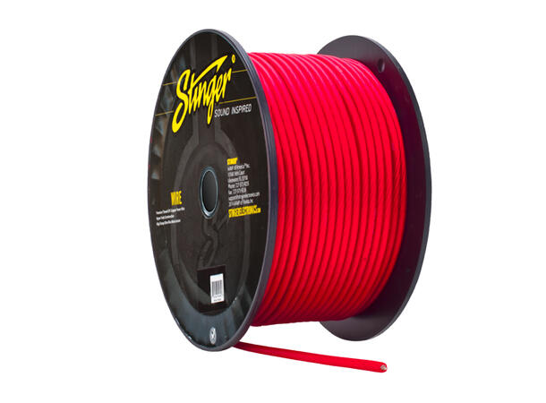 21mm² / 4GA strømkabel RØD metervare 