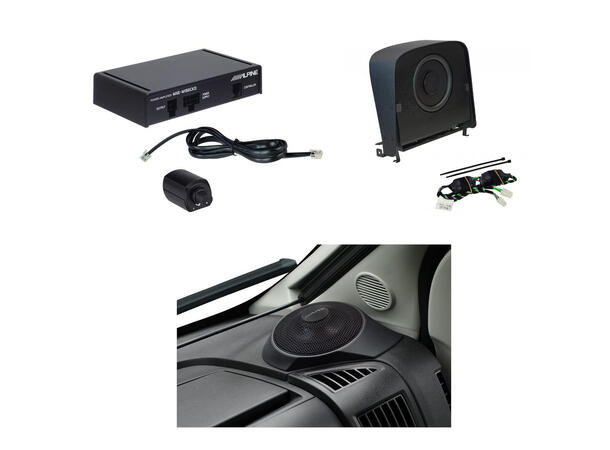 Alpine Fiat Ducato system lydoppgradering høyttalere sub m/amp 