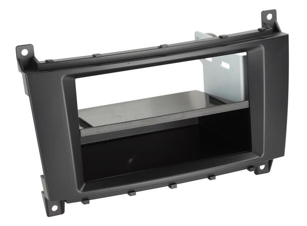 Monteringsramme 2-DIN/ 1-DIN med lomme Mercedes C klasse W203 Face 