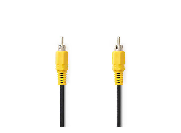 10 meter komposittvideokabel RCA - RCA Sort kabel, gule hann kontakter 