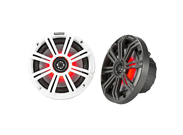 Kicker 45KM654L marine høyttaler (par) 6,5" 4ohm (hvit og koksgrå grill inkl.) 