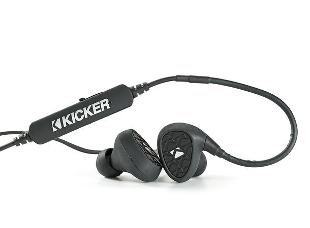 Kicker EB400 øreplugger med blåtann vanntett IPX7 8-timer batteri 