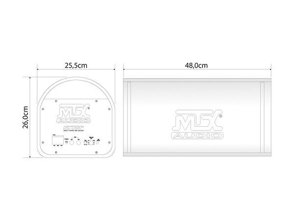 MTX RTT8P - aktiv basskasse 420W 8" basstube, bassremote