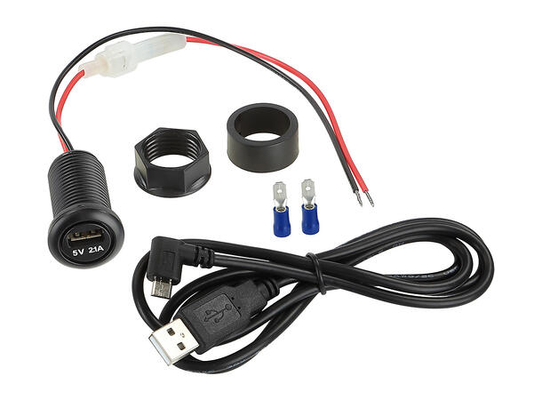 USB uttak for innfelling 12V til 5V 2100mA 