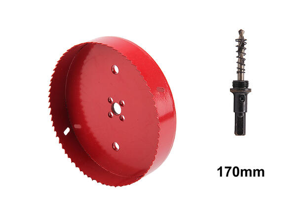 170mm Bi Metal M42 HSS hullsag/hullbor for Alu/tre 