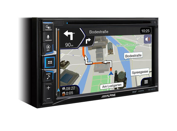 Alpine INE-W611D hovedenhet AVN 4x50W 6,5" skjerm DAB USB AUX 