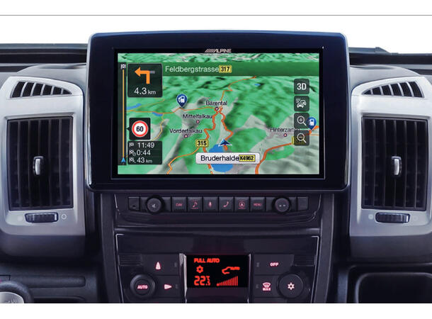 Alpine X903D-DU Premium Navi Fiat Ducato 9" skjerm DAB+ CarPlay AnroidAuto 
