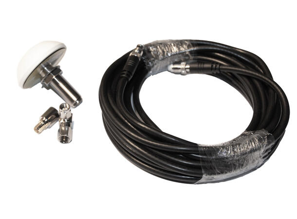 GPS Antenne TDH inkl kabling og overgang GPS/GNSS hvit 