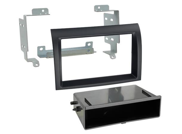 Monteringsramme 2-DIN, sort Citroën, Fiat Ducato, Peugeot 