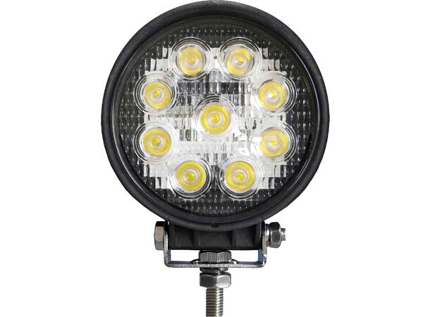 Arbeidslyskaster LED RUND 27W mini ECE 9x3W Høyintensiv Epistar LED