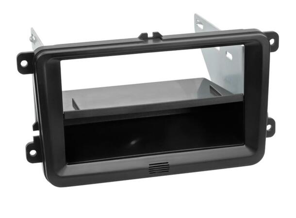 Monteringsramme VW Skoda Seat 2DIN m/lomme og sidebraketter 