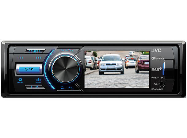JVC KDX-561DBT1DIN multimedia hovedenhet 3" monitor DAB+ Bluethooth USB AUX 