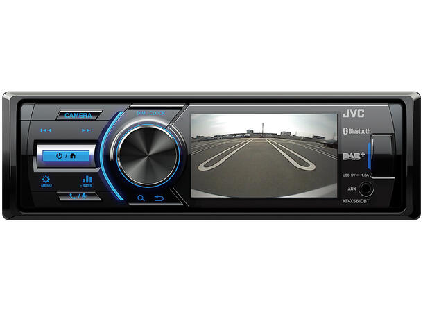 JVC KDX-561DBT1DIN multimedia hovedenhet 3" monitor DAB+ Bluethooth USB AUX 