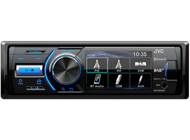 JVC KDX-561DBT1DIN multimedia hovedenhet 3" monitor DAB+ Bluethooth USB AUX 