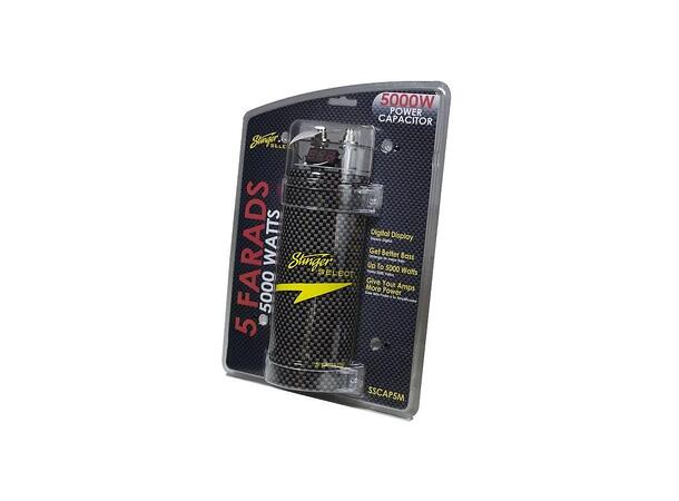Stinger Select SSCAP5M - kondensator 5F Digitalt display carbon look 