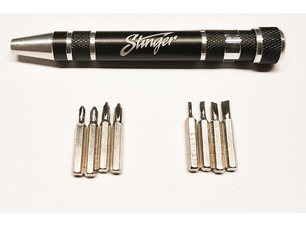 Stinger bitsholder med 8 bits 4x stjerne + 4x flat (små) 