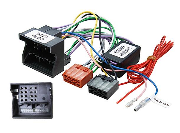 Aktiv system adapter Audi 2007--> Quadlock til 8 pin ISO, tennings logikk 