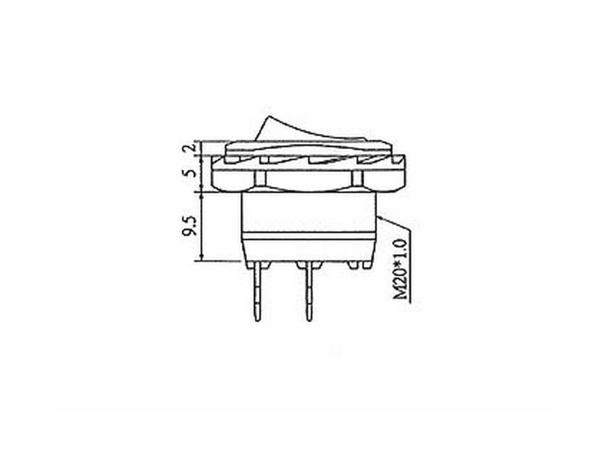 Bryter for innfelling ON-OFF-ON 