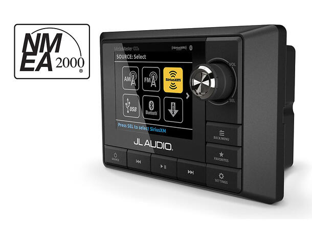 JL Audio  MM105 - MediaMaster m/DAB+ 12-kanaler 4 soner NMEA2000 IP67