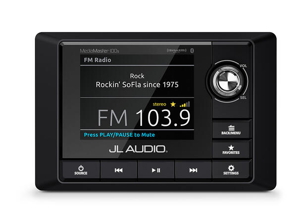 JL Audio  MM105 - MediaMaster m/DAB+ 12-kanaler 4 soner NMEA2000 IP67