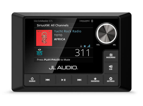 JL Audio  MM105 - MediaMaster m/DAB+ 12-kanaler 4 soner NMEA2000 IP67 