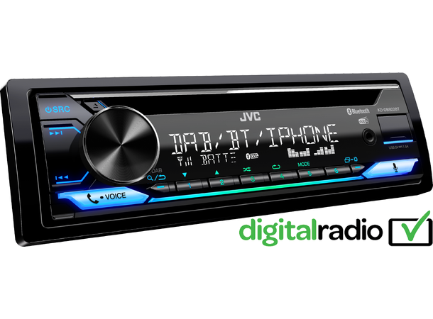 JVC KD-DB922BT - CD med DAB+ FUNKE antenne inkludert 