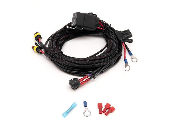 Lazer kabelsett til 2x lamper 2-pin Superseal rele & bryter
