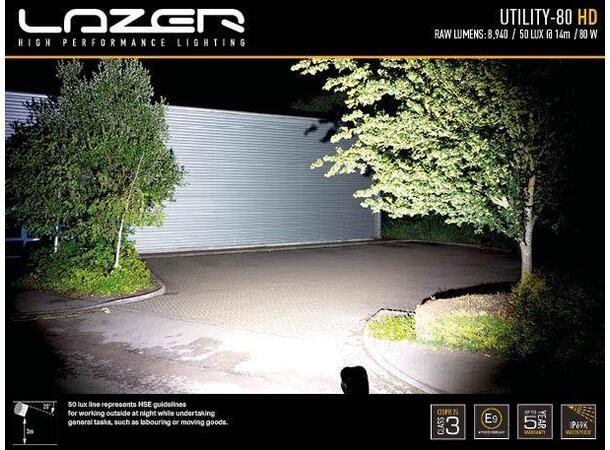 Lazer® Utility 80 HD 110x110mm. 8820 Lumen. 