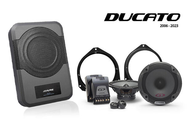 Lydpakke Fiat Ducato 2006 - 2023 Bass + komponentsett 