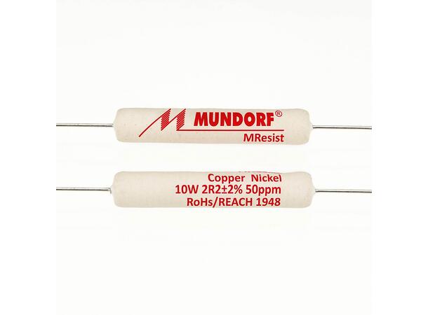 Mundorf MRESIST Classic 10 Watt 22Ohm ±2%   dim: Ø10xL45 