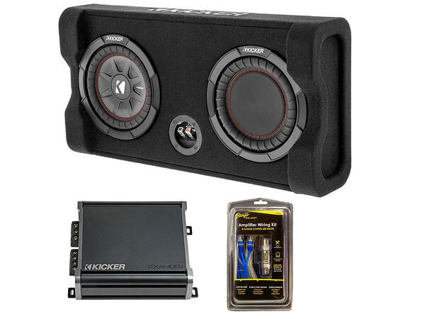 Kicker Down-Firing Basspakke 10" Kasse, forsterker , kabelsett 
