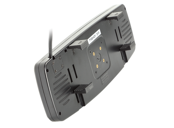 Speilmonitor, universal 4,3", 2X video inn, fjernkontroll 