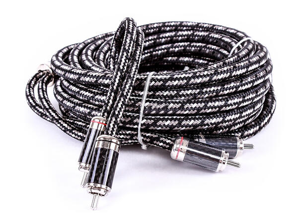 Stinger - SI9212 signalkabel 3,5m Ultra OFC, Rhodium platert RCA ender