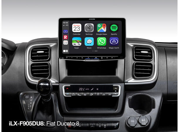 Alpine iLX-F905DU8 – 9" hovedenhet til Fiat Ducato 8