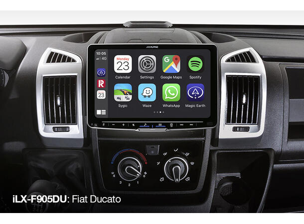 Alpine iLX-F905DU – 9" hovedenhet til Fiat Ducato 3