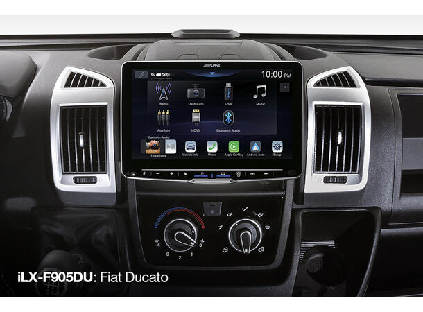 Alpine iLX-F905DU – 9" hovedenhet til Fiat Ducato 3