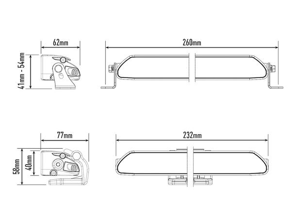 Lazer® Linear 6 ELITE Lengde 232mm. 4050 Lumen 