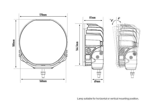 Lazer® Sentinel 7 ELITE Sort 7" tommer. 10248  Lumen. 
